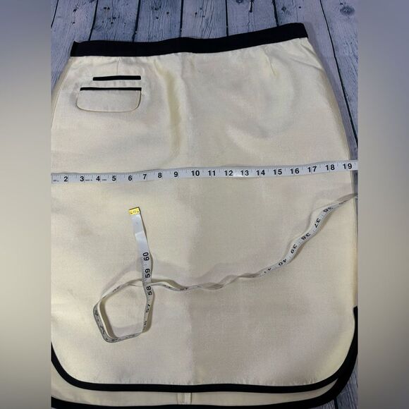 J Crew Collection Silk Tuxedo Black Cream Chic Formal Wedding Jacket 8 Skirt 6 - Picture 15 of 16